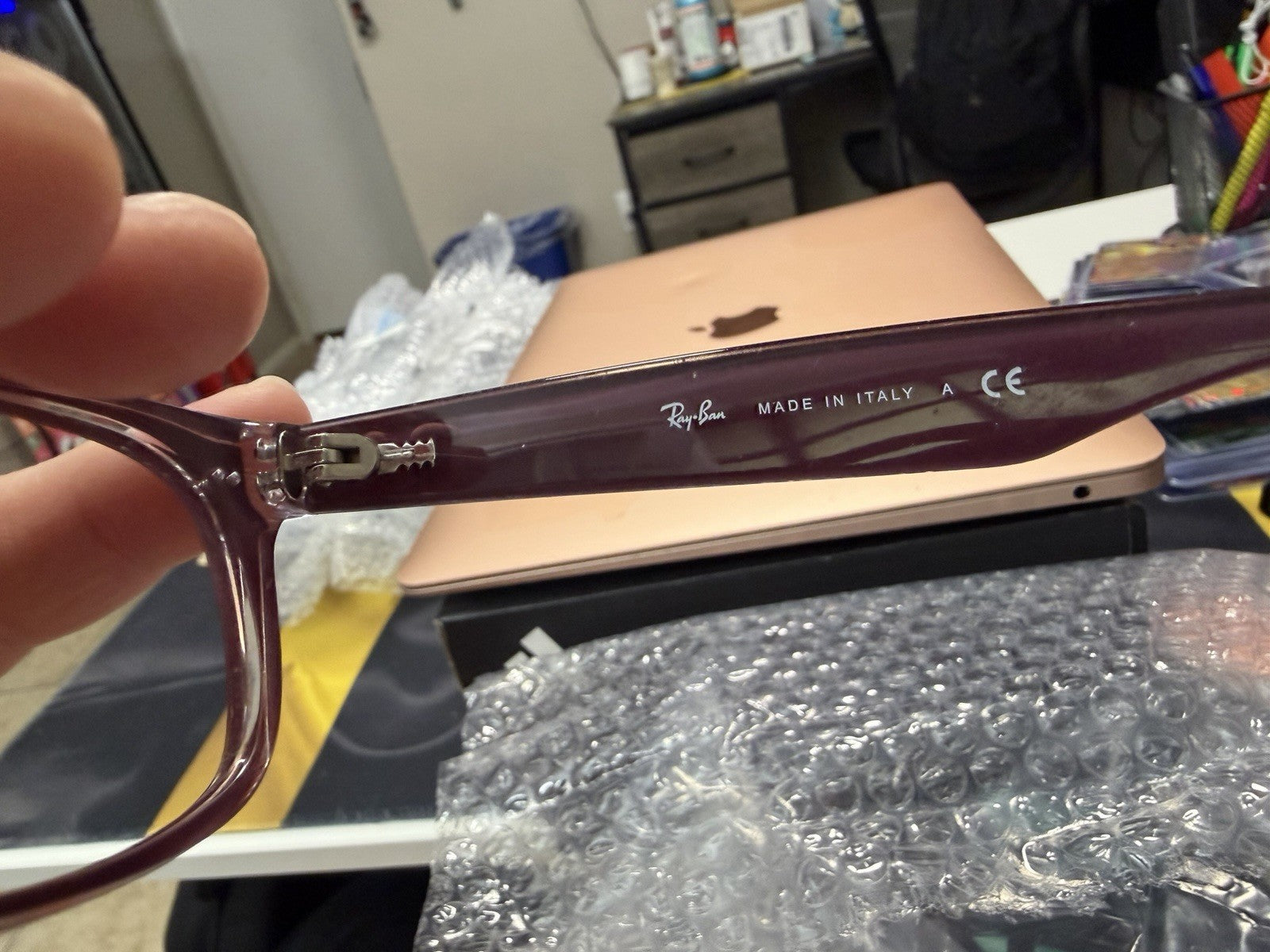 Ray-Ban RB2132 New Wayfarer Purple Plastic Full Rim Eyeglass Frames 52-18-145