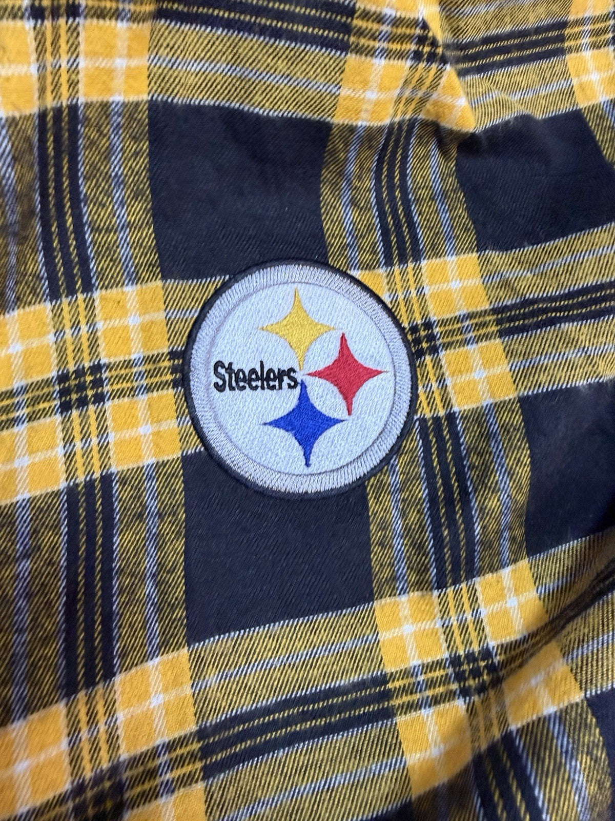 NFL Team Apparel Pittsburgh Steelers Hooded Plaid Size 5XL/6XL