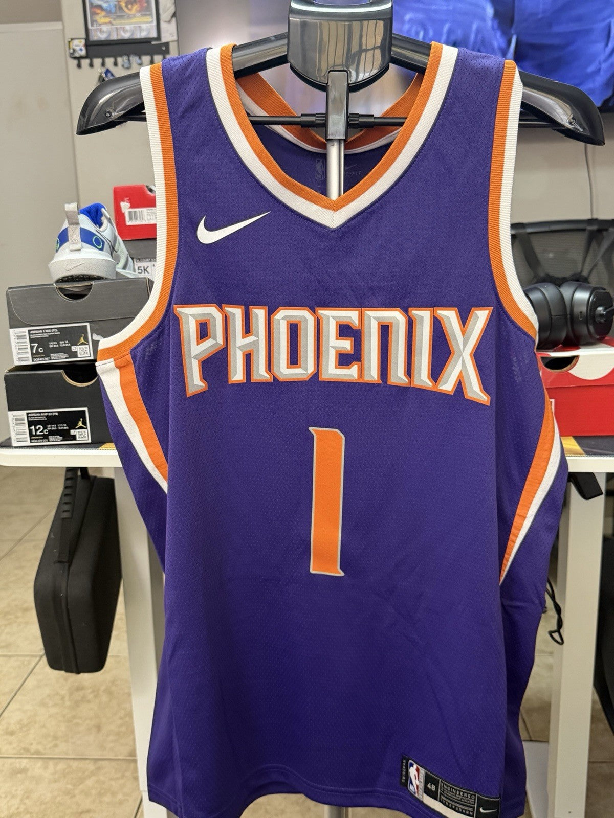 Phoenix Suns Devin Booker Authentic NBA Jersey Number 1 Size Large NWT Swingman
