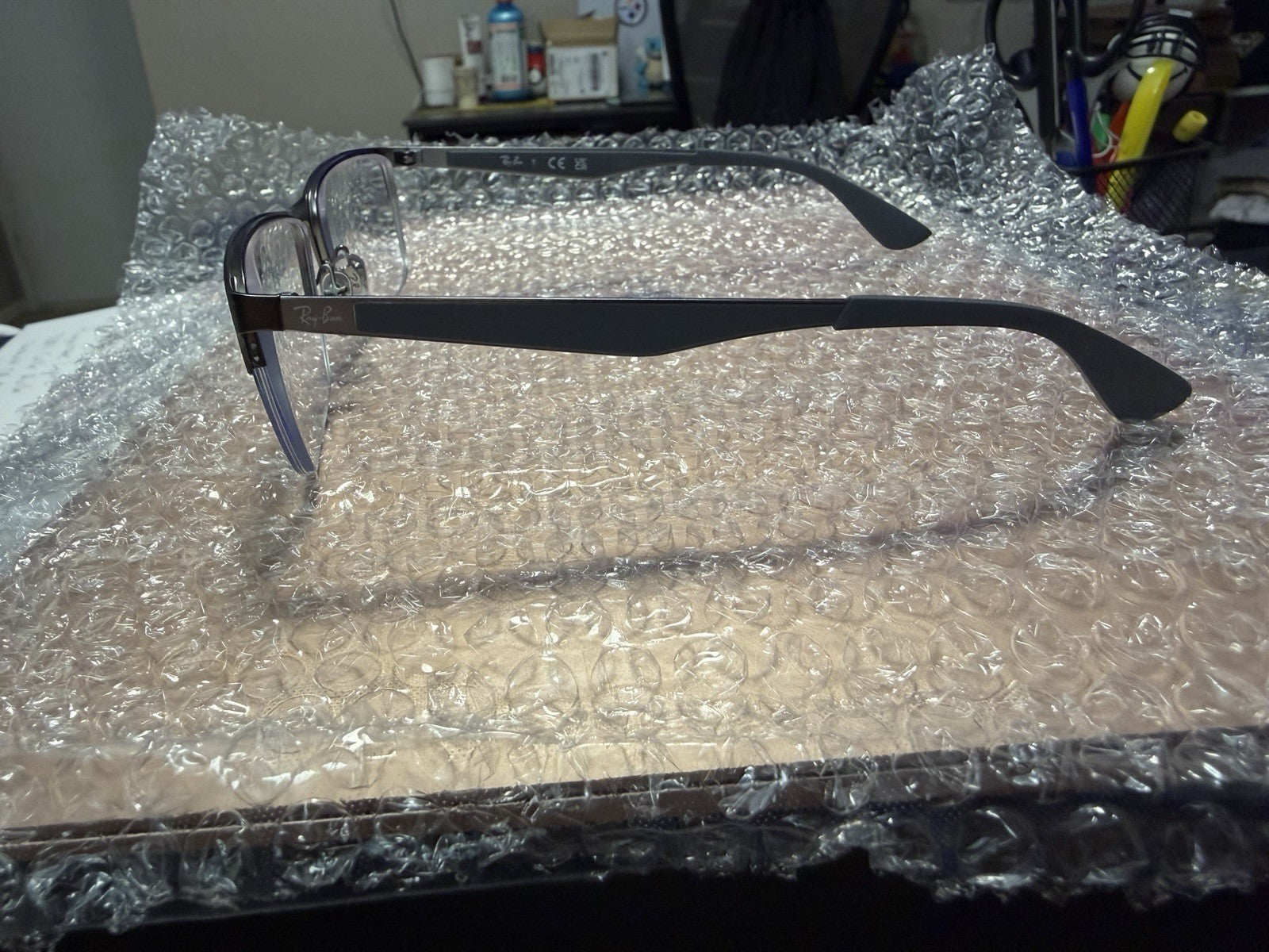 Ray-Ban RB6335 2855 Black Metal Square Eyeglass Frames 56-17-145