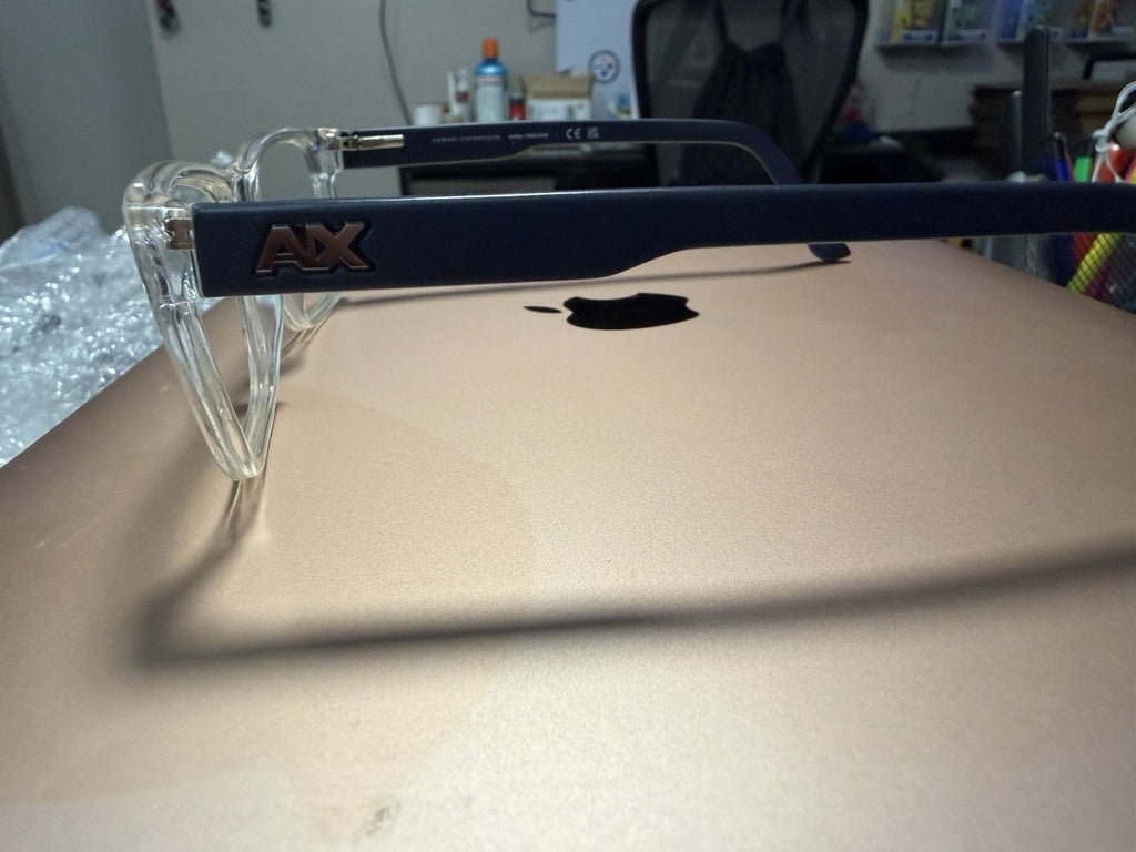 Armani Exchange AX 3016 Clear Rectangular Full Rim Plastic Frames 53-17 145