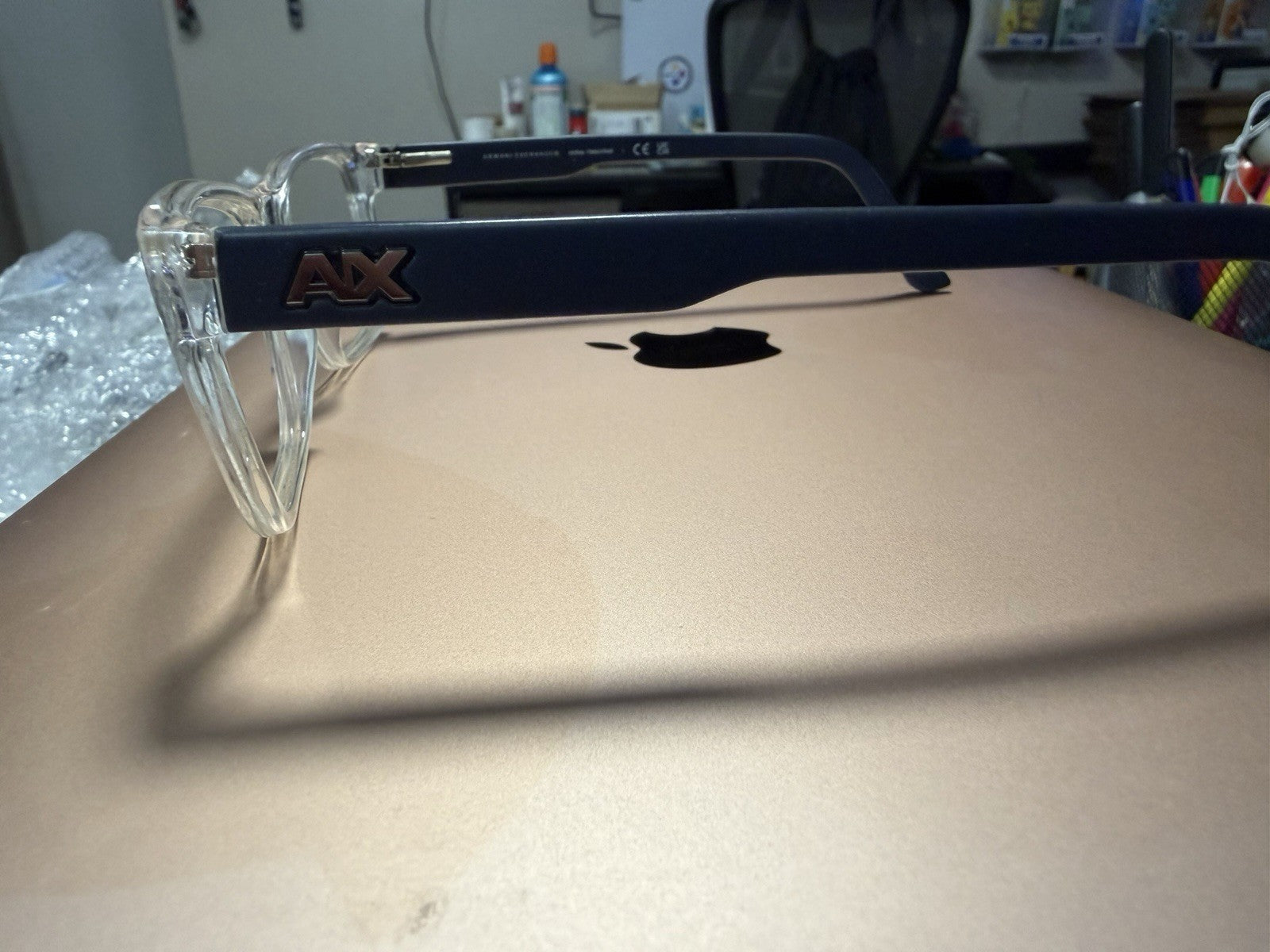 Armani Exchange AX 3016 Clear Rectangular Full Rim Plastic Frames 53-17 145