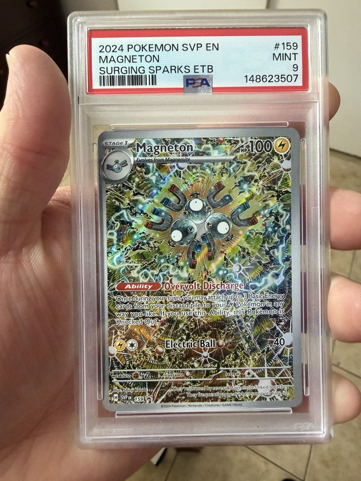 Pokemon Magneton 159 SV: Scarlet & Violet Promo EN Holo Full Art PSA 9 2024
