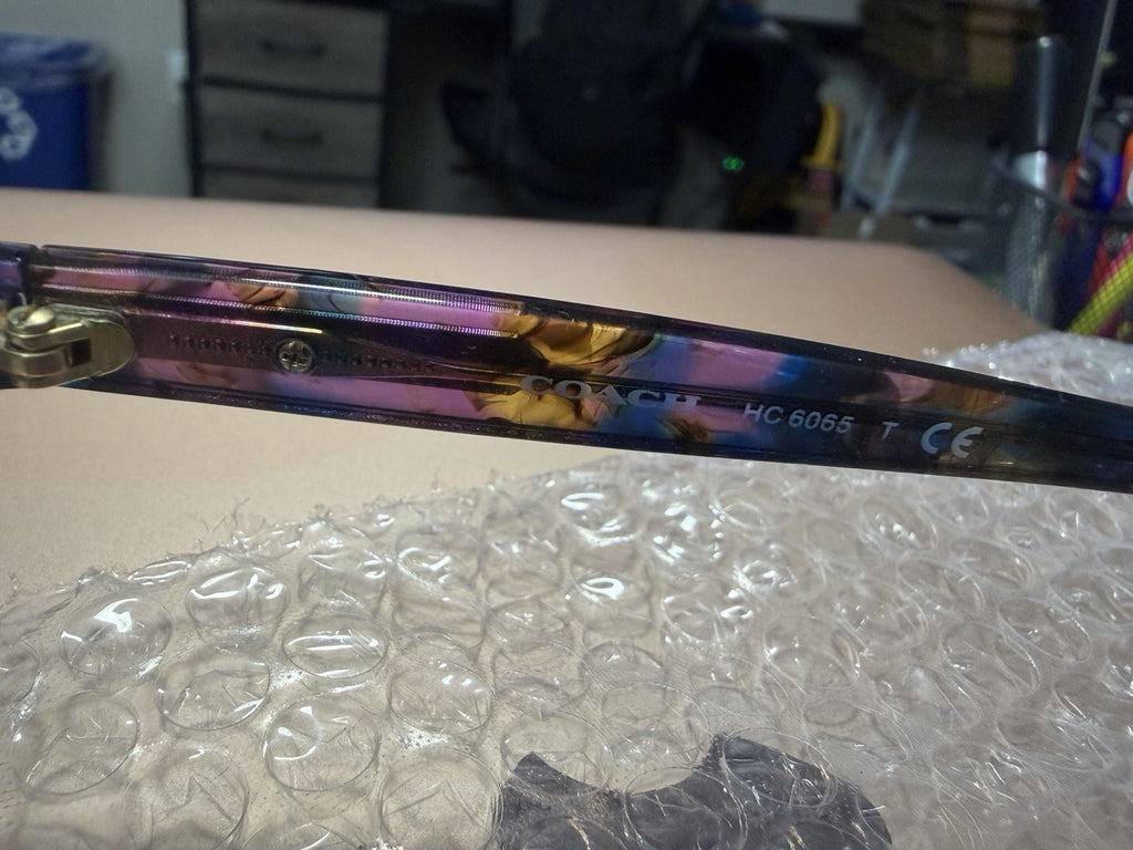 Coach HC6065 Multicolor Tortoise Rectangle Eyeglass Frames 52-17-135