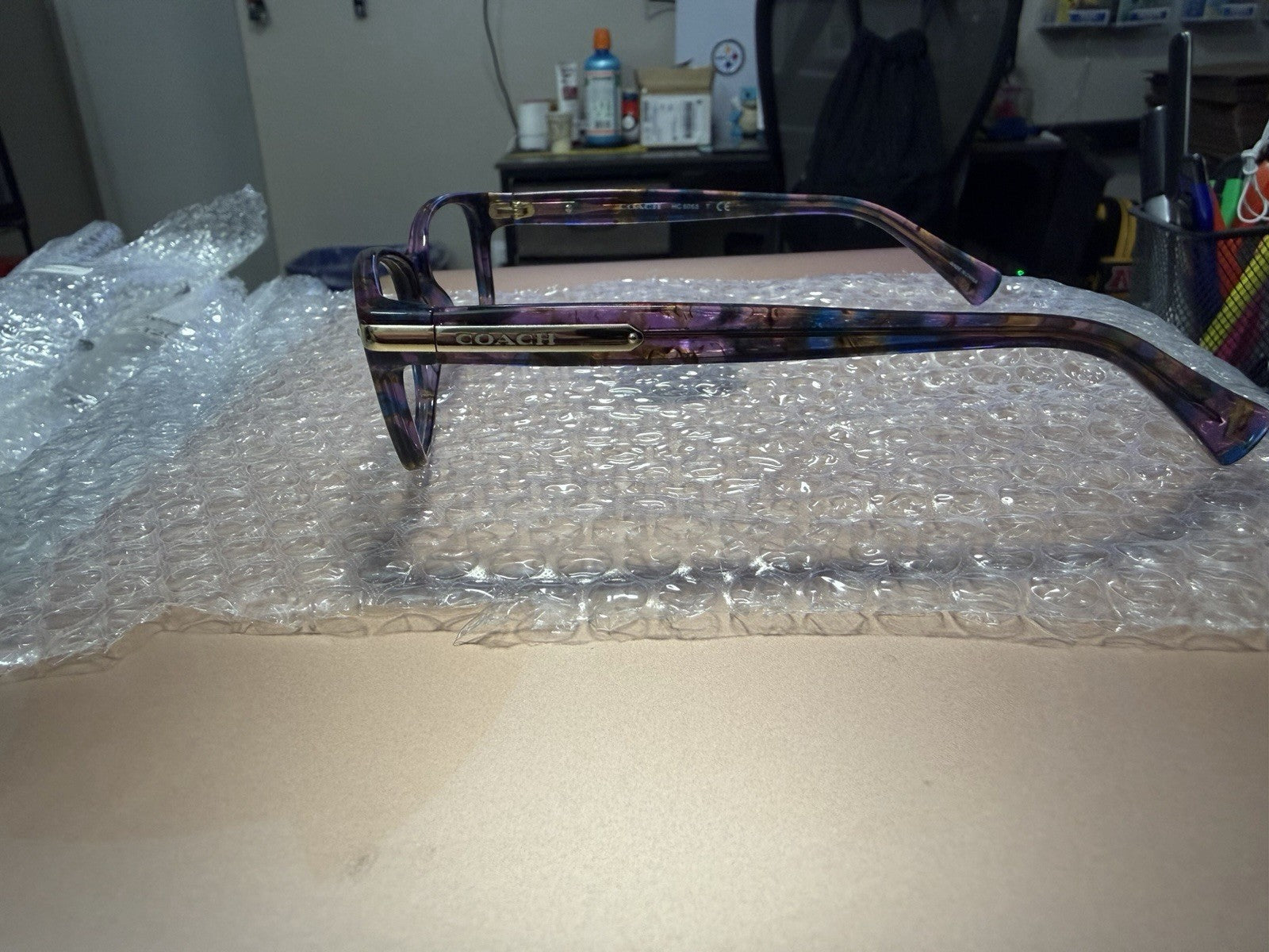Coach HC6065 Multicolor Tortoise Rectangle Eyeglass Frames 52-17-135