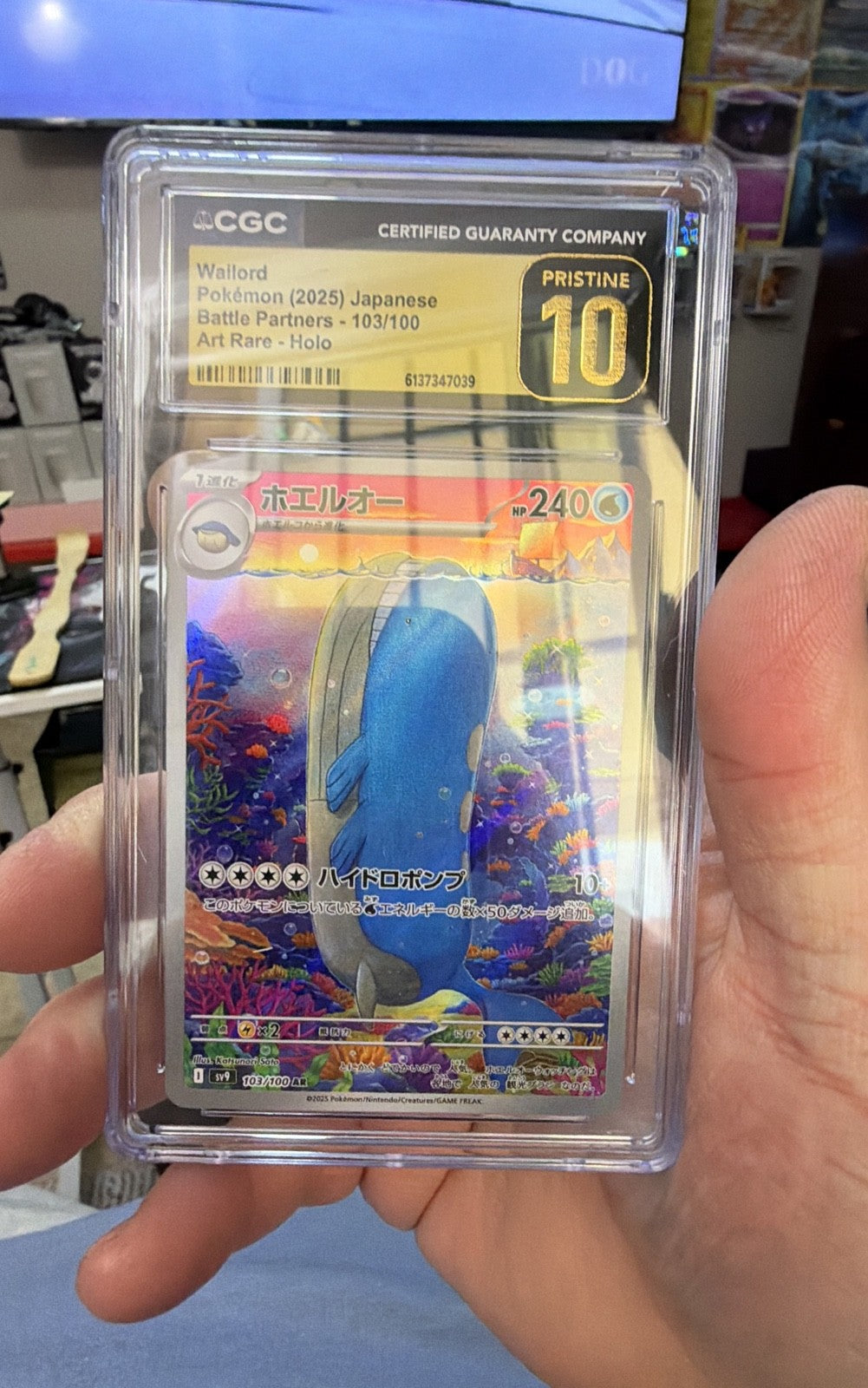 Wailord 103/100 Sv9: Battle Partners Holo (Japanese) pristine