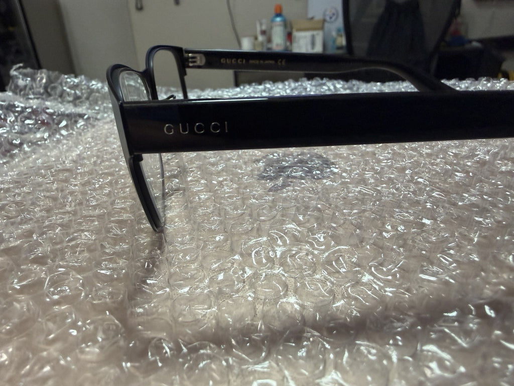 Gucci GG0007OZ 001 Black Plastic Full Rim Eyeglass Frames 56-17-145