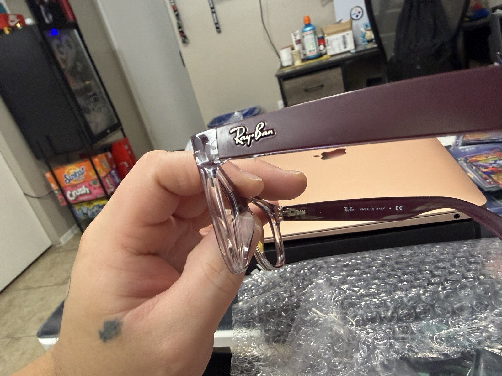 Ray-Ban RB2132 New Wayfarer Purple Plastic Full Rim Eyeglass Frames 52-18-145