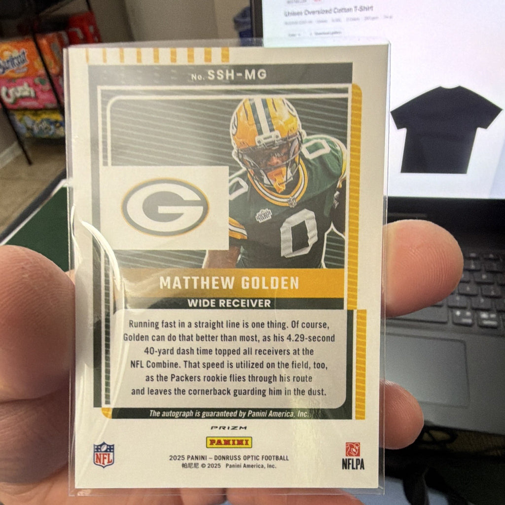 2025 Panini Donruss Optic Matthew Golden #SSH-4 RC Auto Signature Series Holo