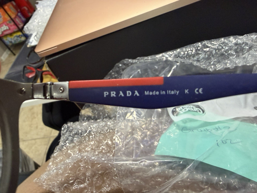 PRADA VPS 04F Gray Plastic Full Rim Eyeglass Frames 55-17-135