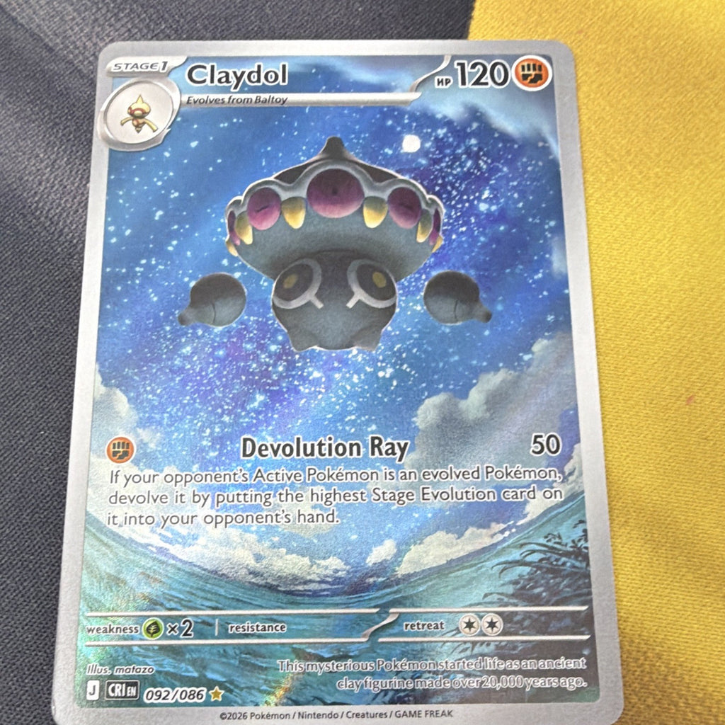 Pokemon Claydol 092/086 CRI Rare Stage 1 120 HP EN Regular 2026