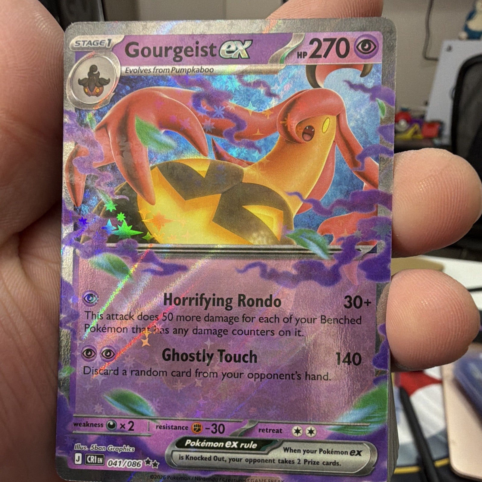 Pokemon Gourgeist EX 041/086 XY BREAKthrough Holo Rare EN 2015 270HP