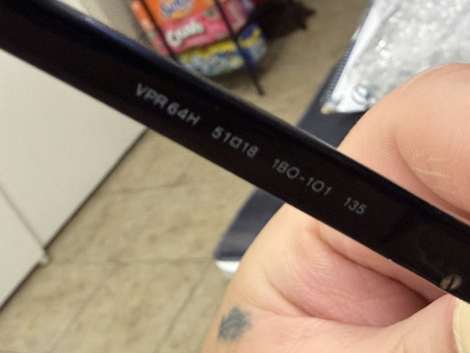 Prada VPR64H 51018 Black Metal Half Rim Eyeglass Frames 51-18-135