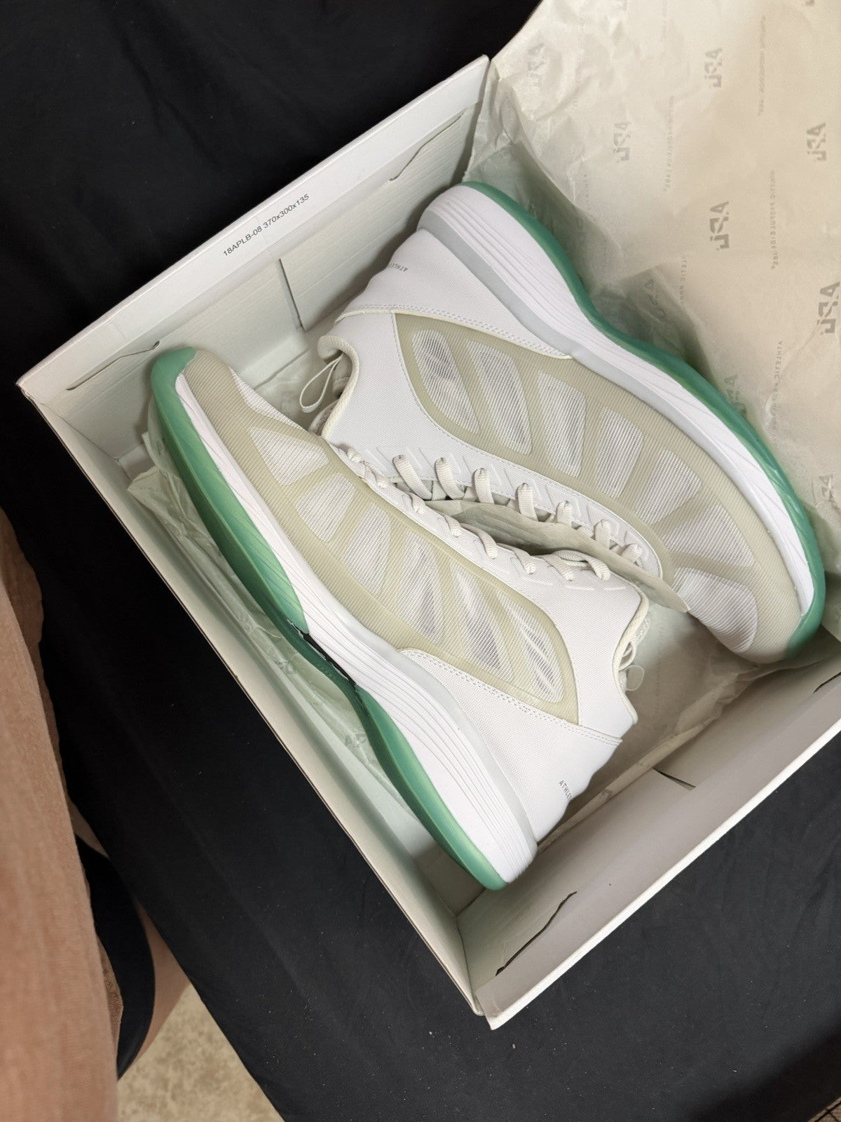 Athletic Propulsion Labs High Top Lace Up Basketball Sneaker White/Green