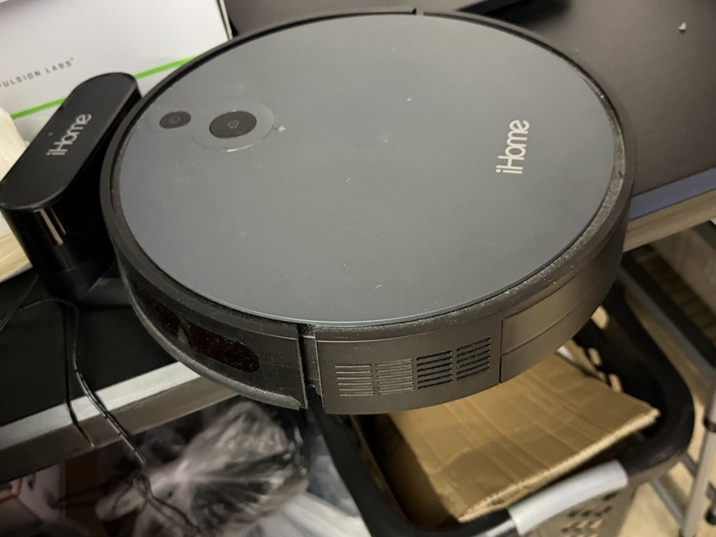 iHome Robotic Vacuum Cleaner, Cordless Bagless Round Robot, Black