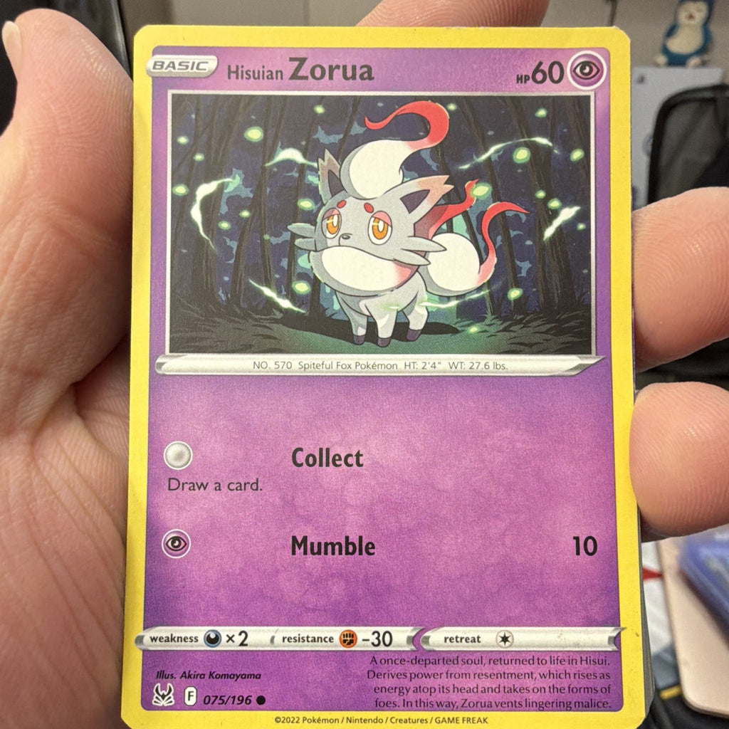 Pokemon Hisuian Zorua 075/196 SWSH11 Lost Origin Common Regular EN 2022