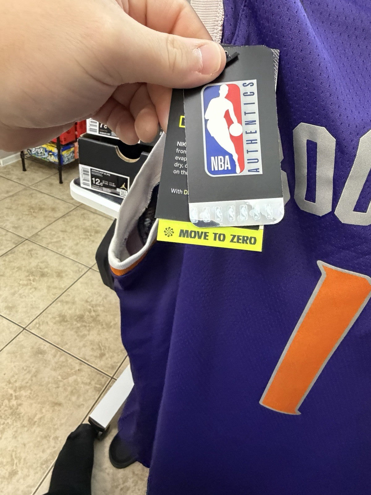Phoenix Suns Devin Booker Authentic NBA Jersey Number 1 Size Large NWT Swingman