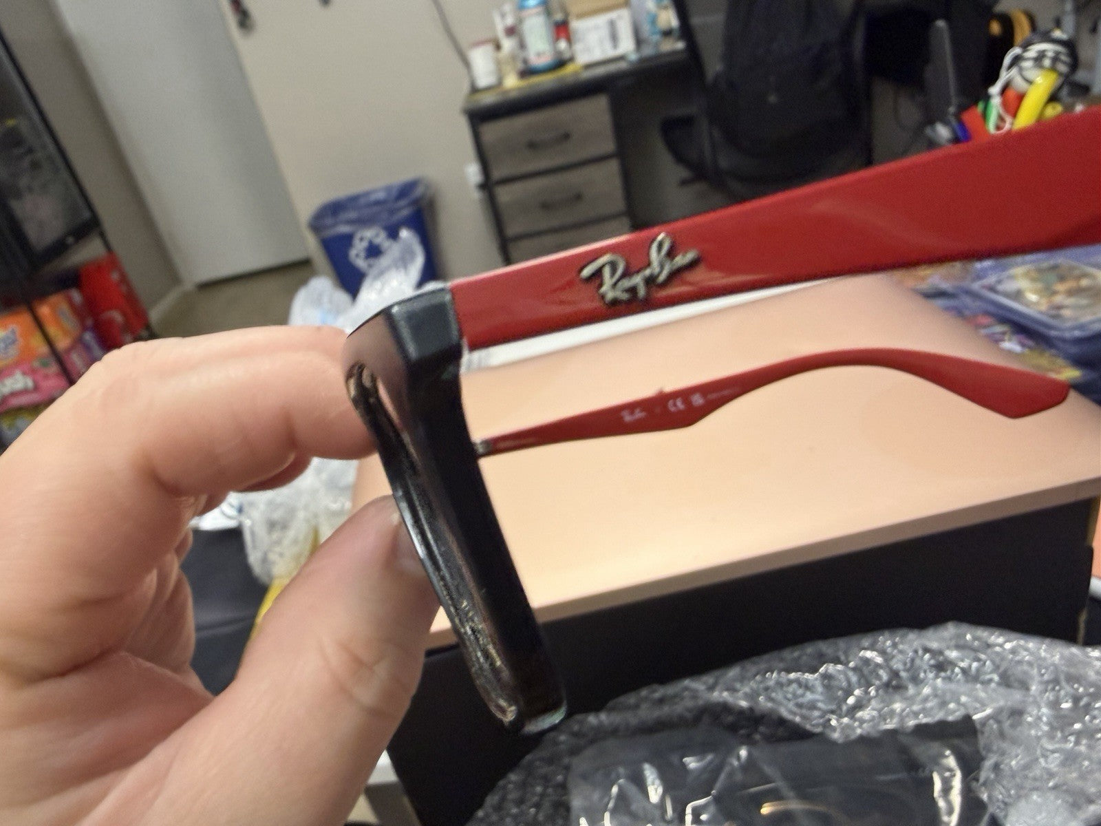 Ray-Ban RB7047 2435 Black Plastic Rectangular Full Rim Eyeglass Frames 56-17-145