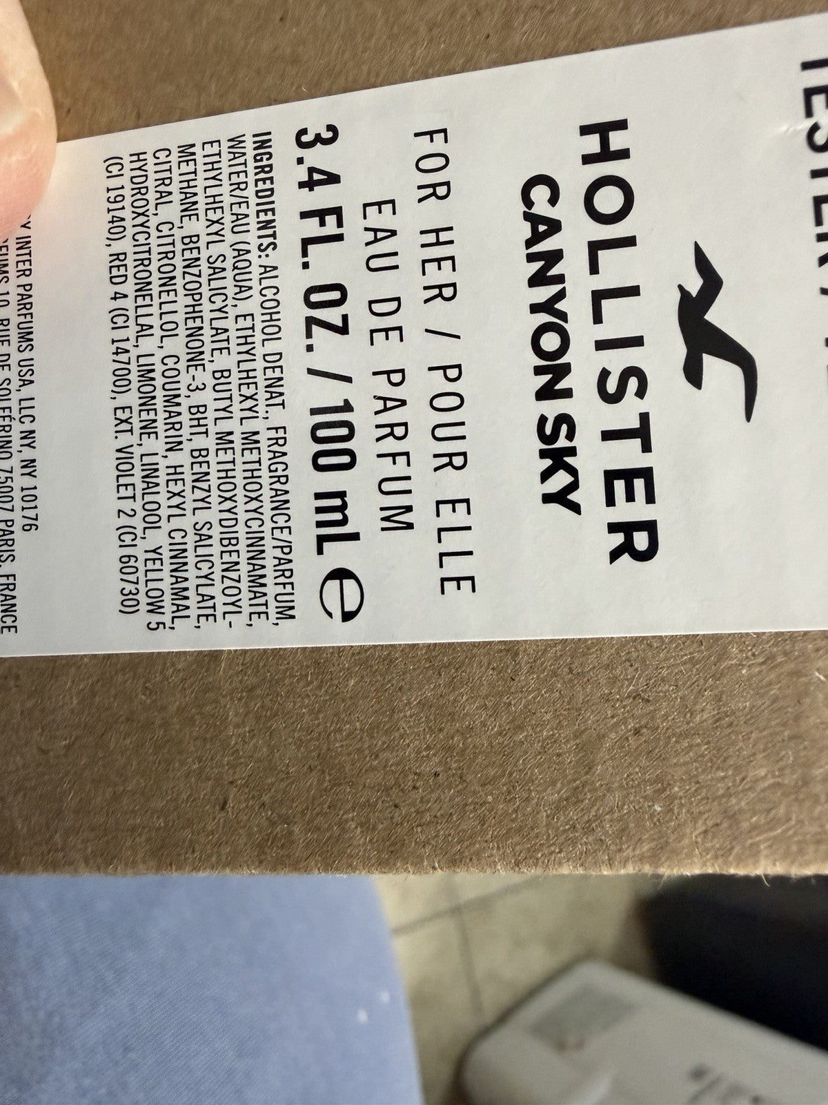 Hollister Canyon Sky For Her Eau de Parfum Spray 3.4 fl oz / 100 mL Tester