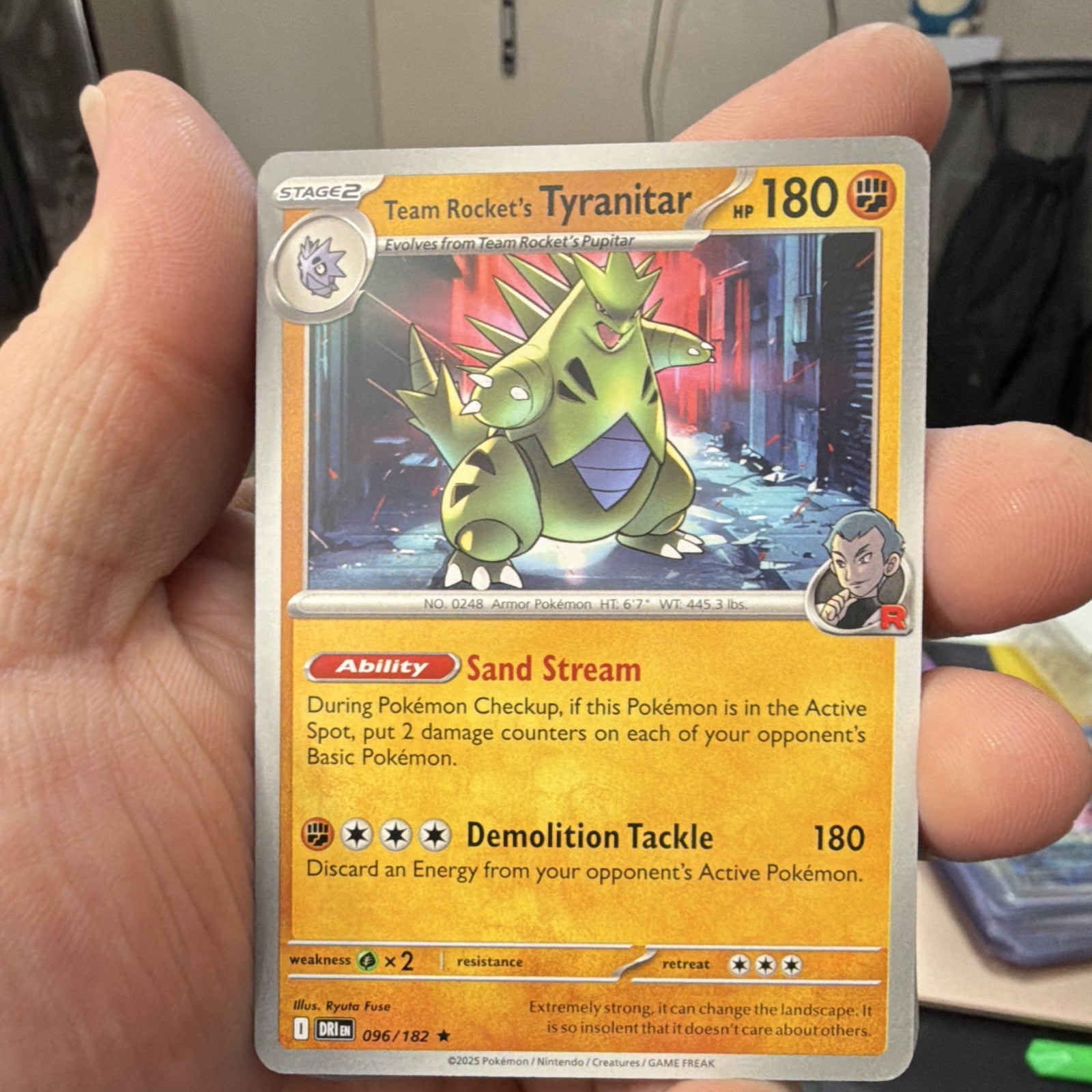 Pokemon Team Rocket's Tyranitar 096/182 Deck Exclusives Rare Regular EN 180HP