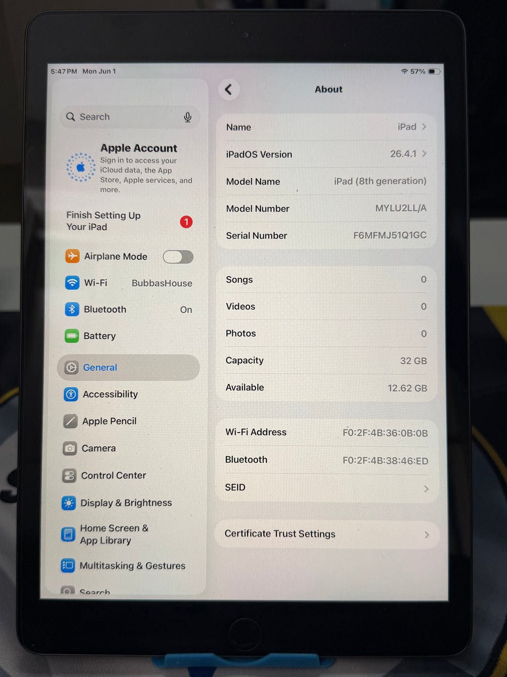 iPad 8th gen