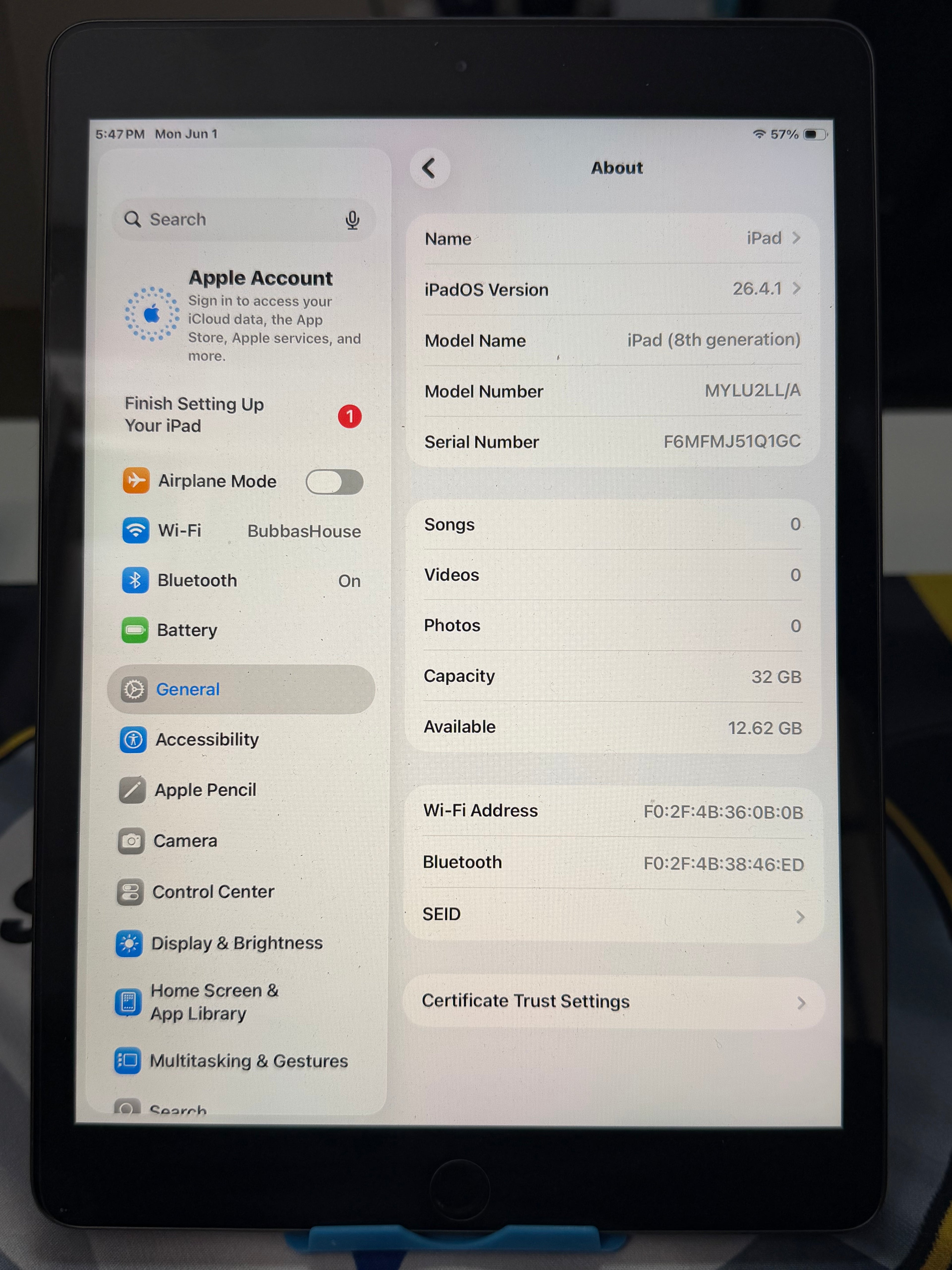 iPad 8th gen